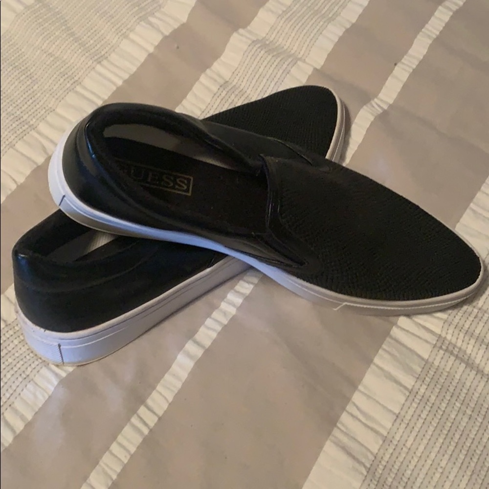 Guess leather slide sneakers - black *like new*